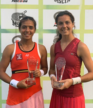 Ankita with her doubles partner
