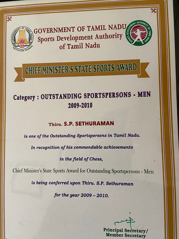 Chief Minister's State Sports Award for Outstanding Sportspersons