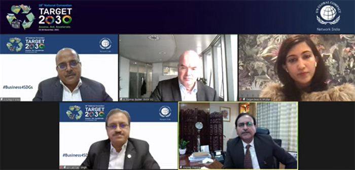 (Clockwise from top left): Anurag Pratap, Dr Thomas Becker, Gagandeep Bhullar, Anurag Sharma and Dr Jatinder Singh at the panel discussion