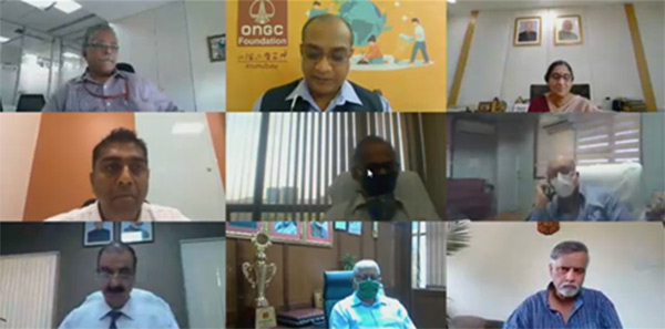 Director (HR) [top right] addressing the Webinar panelists and participants