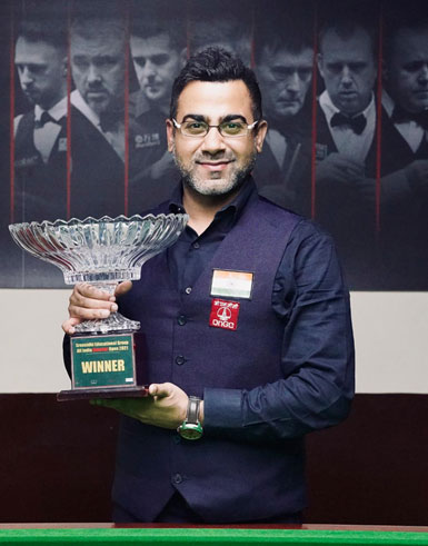Sourav with his trophy