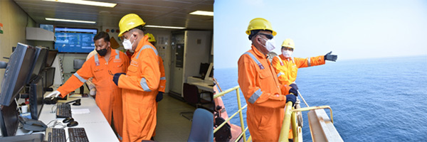 The Petroleum Secretary being explained the operations of FPSO  