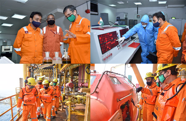 Glimpses of the visit of Rajesh Aggarwal to the process area and control room