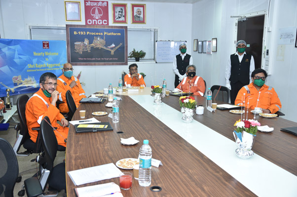 Rajesh Aggarwal during his interactions with ONGC senior executives