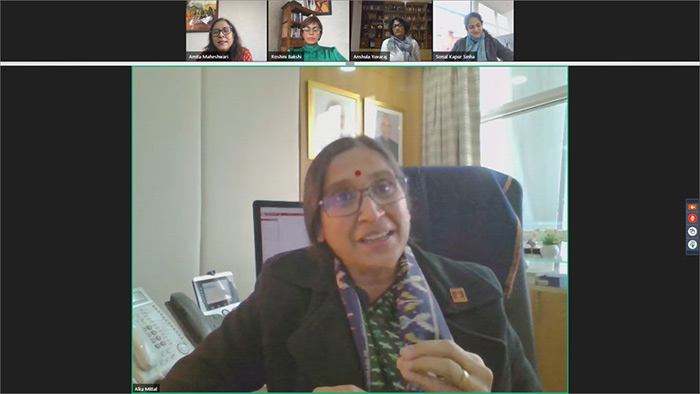 CMD & Director (HR) Dr Alka Mittal sharing her experiences at the webinar