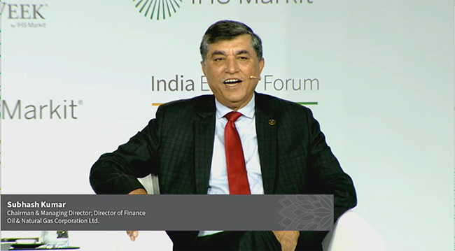ONGC CMD speaking at India Energy Forum