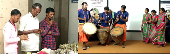 Artisans’ demonstrating the art and performance by the tribal artists