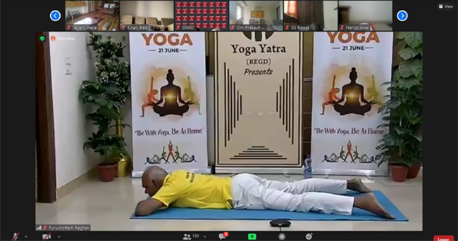 PK Raghav demonstrating yoga poses