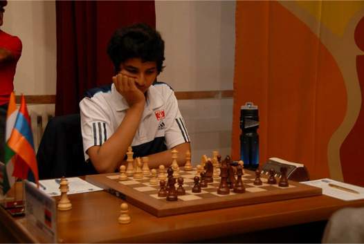 Grandmaster Vidit Gujrathi in action at Lake Sevan Grandmasters Chess Tournament 2014