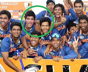 U-19 India team celebrating with the trophy