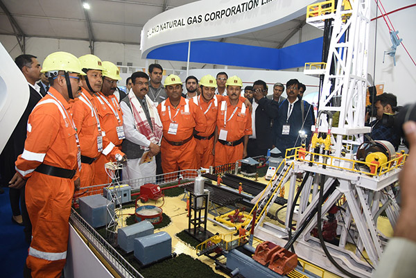 The Petroleum Minister in the Make In India Pavilion of ONGC