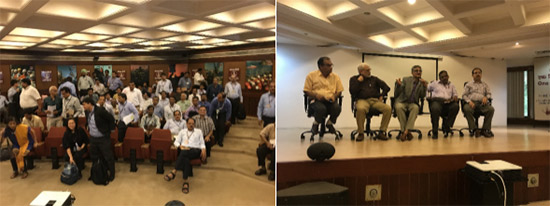 (Left) Houseful attendance of Business partners (Right) Session chaired by A Ravi, ED-COES