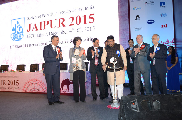 Petroleum Minister Dharmendra Pradhan inaugurated 11th biennial SPG International Conference and Exhibition at Jaipur on 4 December 2015.