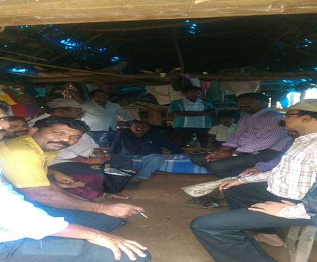 A badly affected house of a villager visited by the representatives of Rig-E-760-16