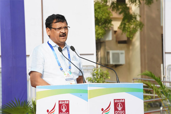 MoS Government of Gujarat Ishwarsinh Patel declaring the games open