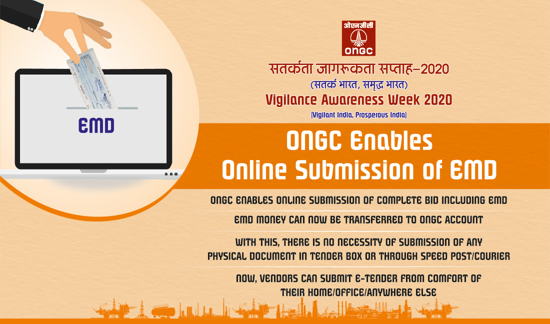 ONGC Enables Online Submission of EMD