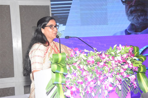 ONGC CMD Dr Alka Mittal delivering the welcome address