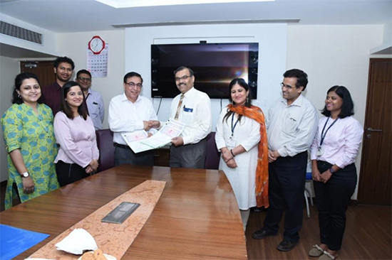 RK Sharma and Dr Shripad D Banavali with the signed CSR agreements to aid cancer affected children