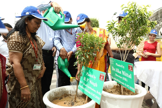 Plantation Drive being carried out by the senior ONGC executives