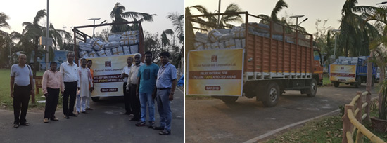 Relief materials dispatched to Odisha from Kolkata