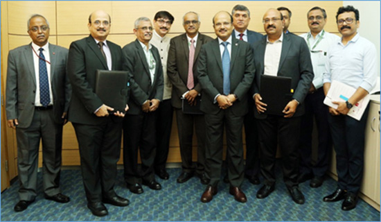 CMD, ONGC Shashi Shankar, MD- MRPL M Venkatesh, Director (Offshore) Rajesh Kakkar, Director (Finance) Subhash Kumar, Director (Refinery)-MRPL M Vinay Kumar, and other senior officers