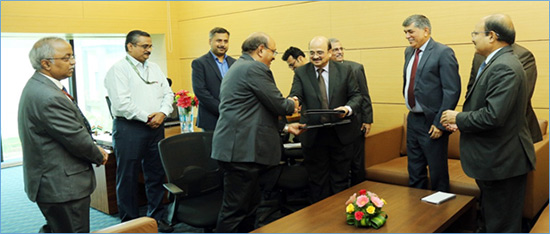 Exchange of the signed agreement between ONGC and MRPL 