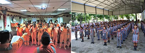 Pledge taking ceremony at Mumbai Pledge taking ceremony at KV, ONGC Jorhat