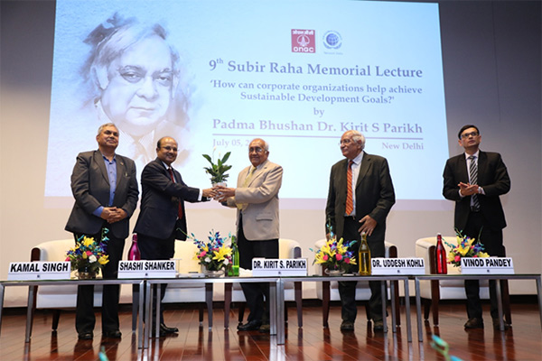 Dr Kirit Parikh pitches for Sustainable Development Goals at the 9th Subir Raha Memorial Lecture
