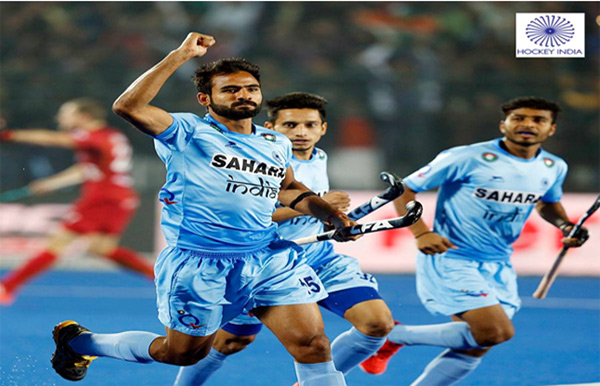 Gurjant Singh Cheering after scored 1st goal for country in final match