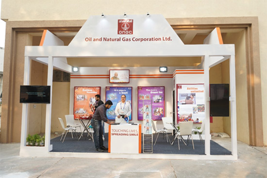Stall showcasing CSR initiatives of ONGC for differently abled