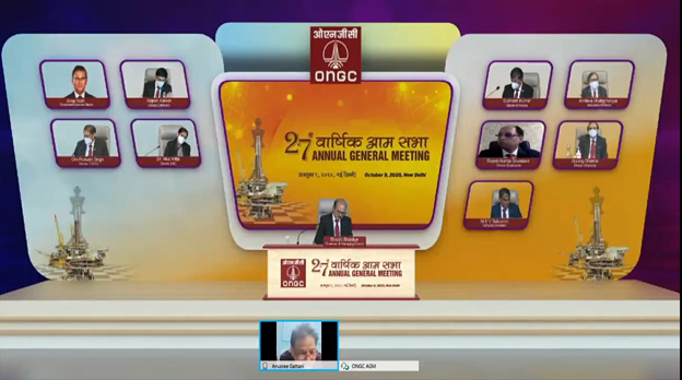 Shareholders participated in 27th ONGC AGM through video-conferencing powered by Cisco Webex