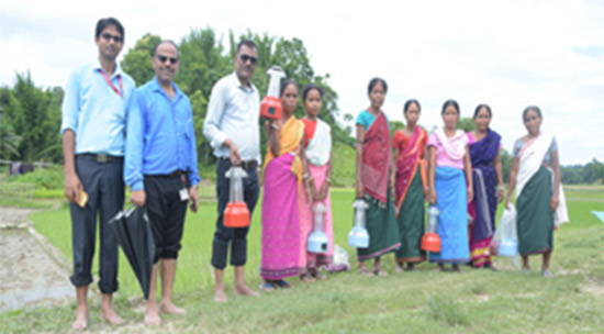 Bencifiariesof solar electifiacion project at Cachar