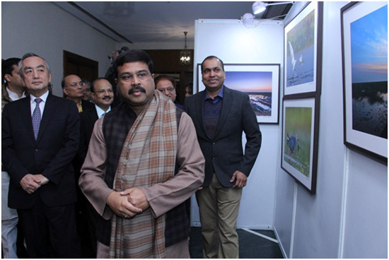 DD Misra - Director (HR), ONGC at the photo exhibition by Avinash Khemka, noted wildlife photographer