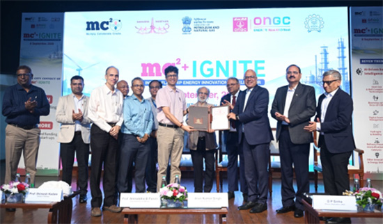 Tripartite MoU between MC²+ Foundation, IIT Bombay and SINE, IIT Bombay, signed during the MC²⁺ Ignite Mumbai City Connect on 8 September 2026