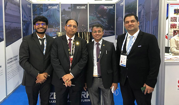 CMD Rajesh Kumar Srivastava with Zetwerk executives at ADIPEC 2022