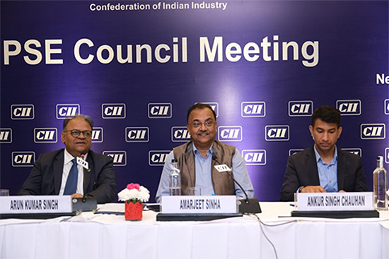 ONGC Chairman and CEO Arun Kumar Singh with Amarjeet Sinha IAS at the CII PSE Council Meeting
