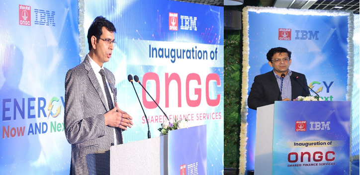 (Left) DGM (Finance) ONGC Lakshman Gora compered the program while (right) Ramit Gupta, IBM Partner Consulting, gave the vote of thanks