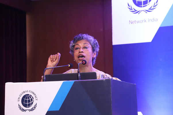Dr. Joyashree Roy delivering the keynote address at the 10<sup>th</sup> Subir Raha Memorial Lecture. She is the first woman to do so.
