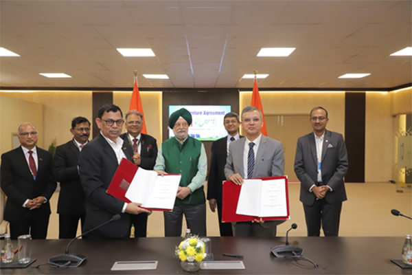 The Joint Venture agreement was signed between NGEL CEO Mohit Bhargava, and ONGC Executive Director Satish Kumar Dwivedi. The signing took place in the presence of ONGC Chairman and CEO Arun Kumar Singh, and NTPC Limited Chairman and Managing Director Gurdeep Singh in the presence of Minister Puri