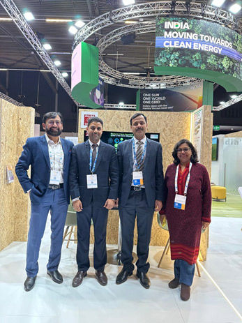 OVL Amsterdam team (Brijesh and Anurag - in the centre) was there in ONGC Stand to supplement the efforts of the team and share about OVL’s green energy initiatives